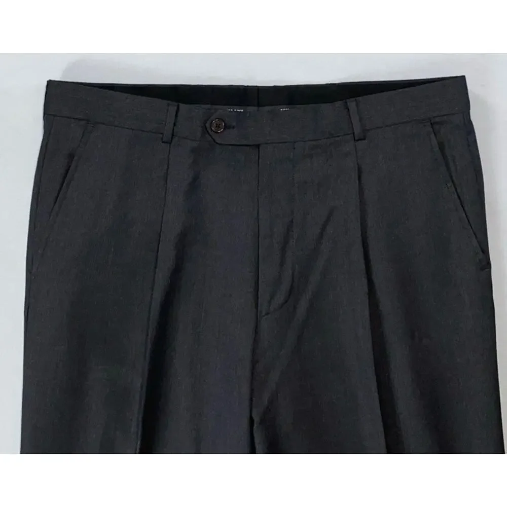 Hugo Boss Dr Hook US Single Pleat/Cuffed Wool Dress Pants, Slacks. 35R, 38X34.5